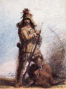 Miller, Alfred Jacob Louis-Rocky Mountain Trapper oil painting reproduction